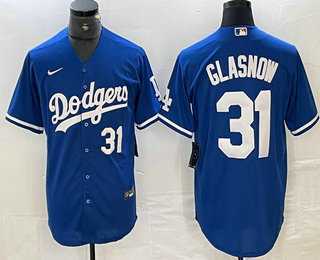 Men's Los Angeles Dodgers #31 Tyler Glasnow Number Blue Stitched Cool Base Nike Jerseys,We sell and wholesale Men's Los Angeles Dodgers #31 Tyler Glasnow Number Blue Stitched Cool Base Nike Jerseys on line form chian!